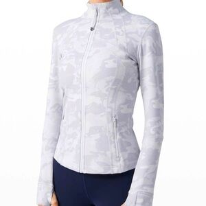 LULULEMON DEFINE JACKET *LUXTREME INCOGNITO CAMO JACQUARD ALPINE WHITE SZ 8